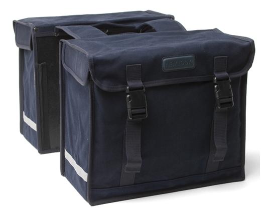 Tas New looxs canvas de luxe dubbel blauw